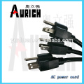 UL hogar cables de alimentación de CA enchufe de cable eléctrico